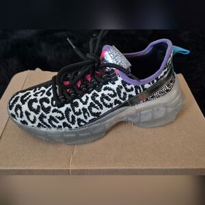 Steve Madden Kids' Black Leopard Sneakers